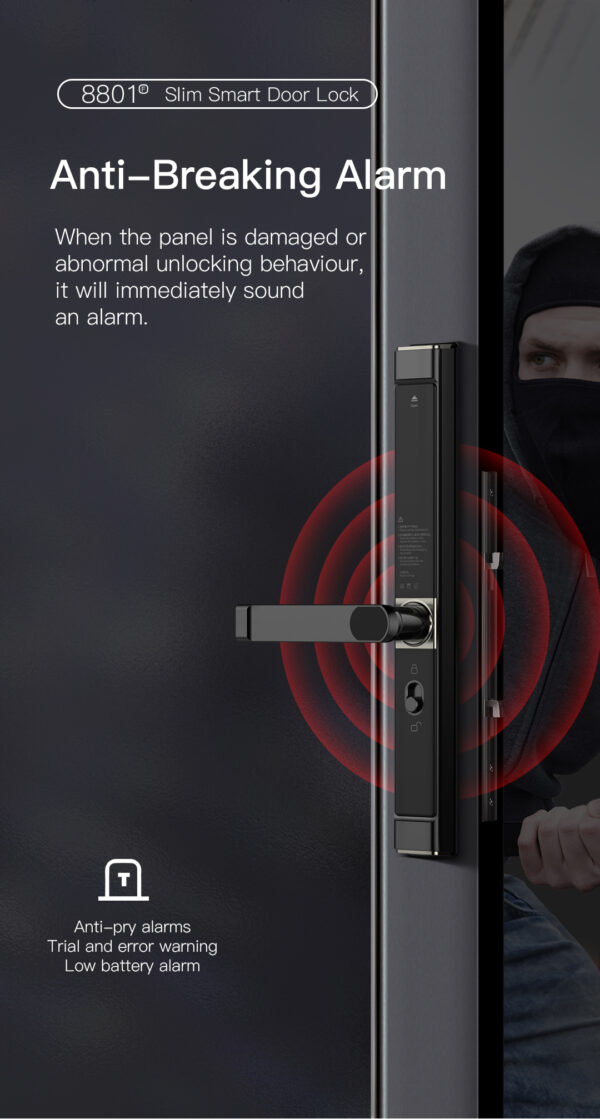 8801 Slim Smart Door Lock - Image 8