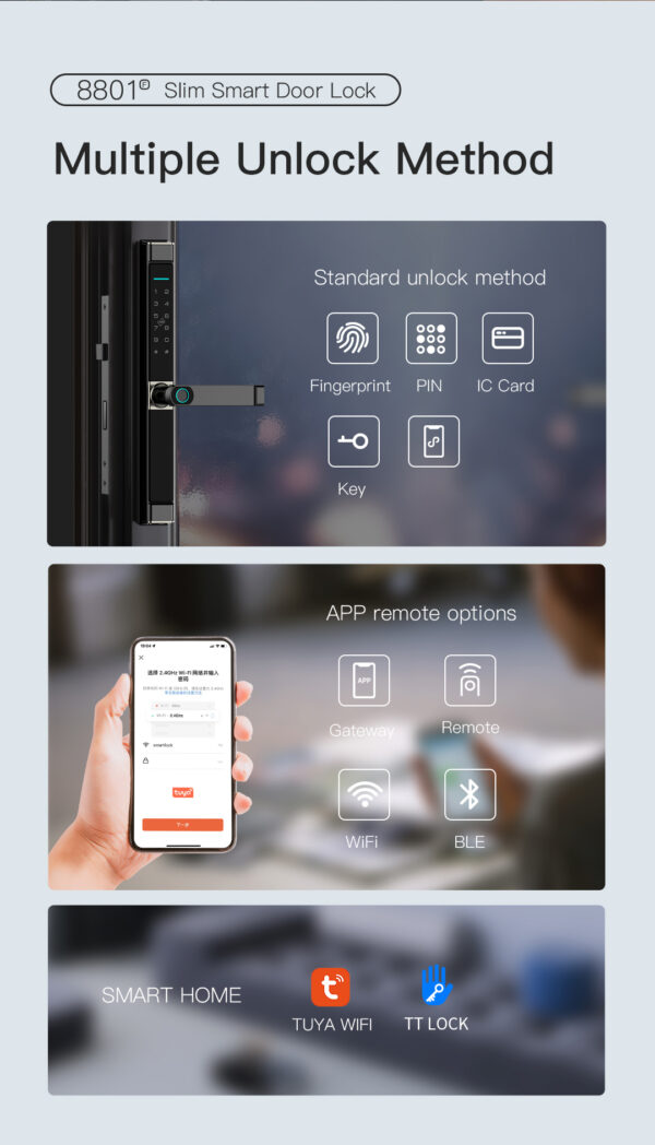 8801 Slim Smart Door Lock - Image 11