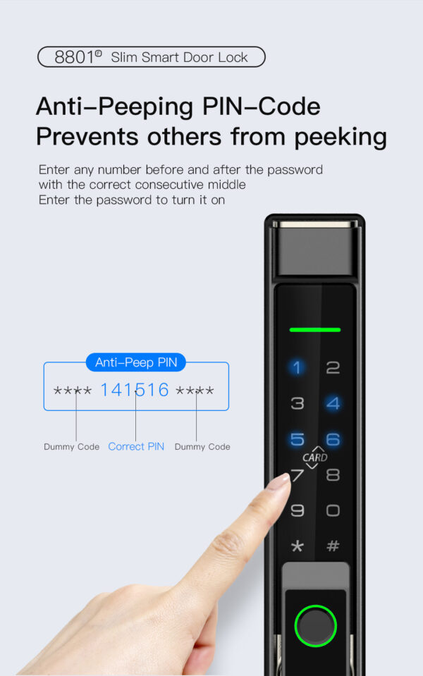 8801 Slim Smart Door Lock - Image 12