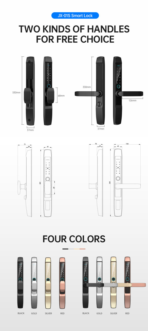 JX01S Ultra-Slim Panel Smart Lock - Image 8