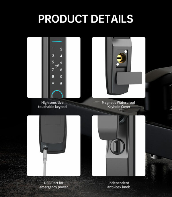 JX01S Ultra-Slim Panel Smart Lock - Image 9