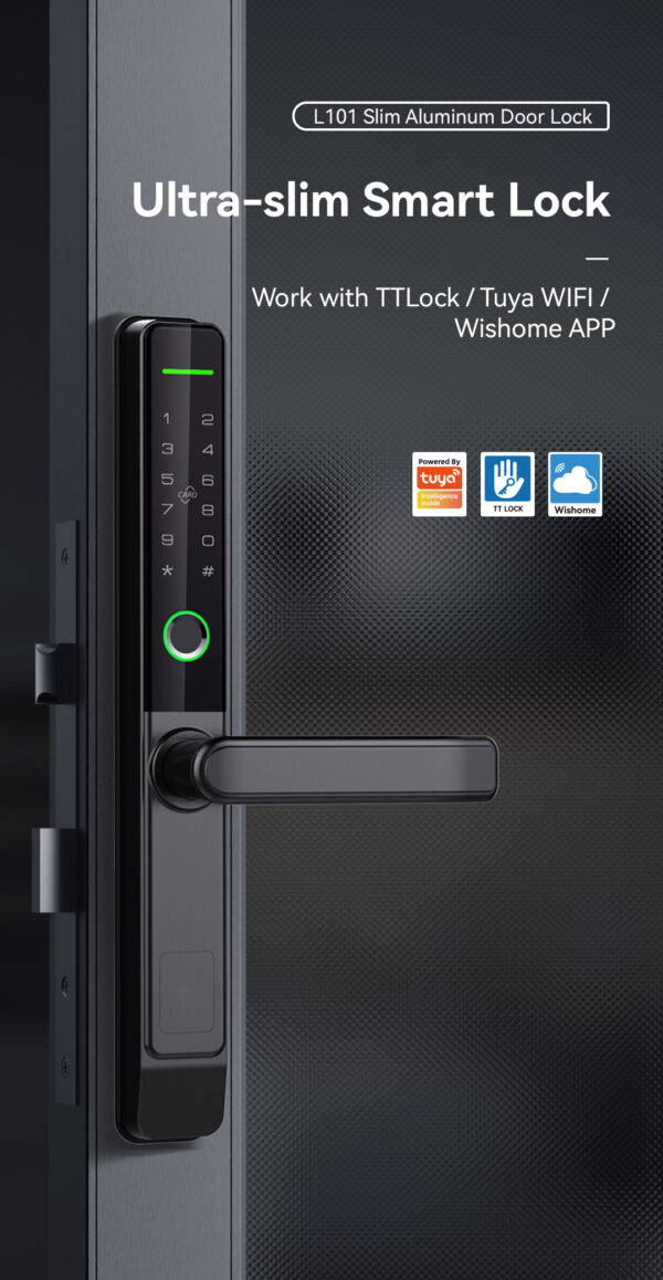 L101 Ultra-slim Aluminum Door Smart Lock - Image 2