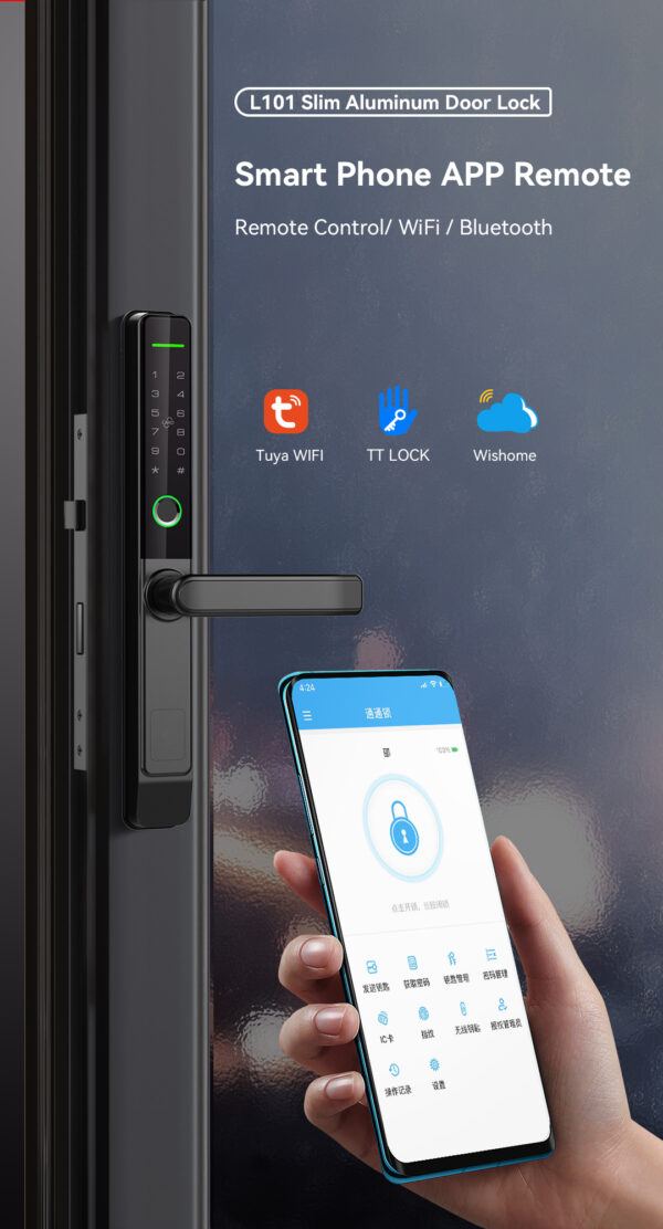 L101 Ultra-slim Aluminum Door Smart Lock - Image 7