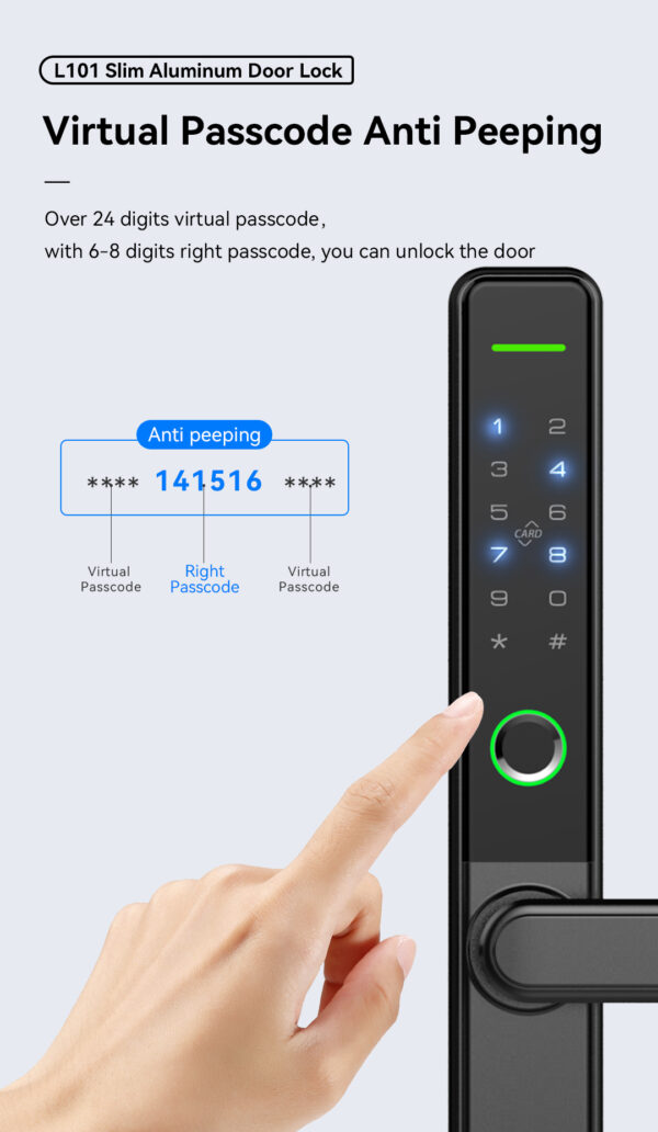 L101 Ultra-slim Aluminum Door Smart Lock - Image 10
