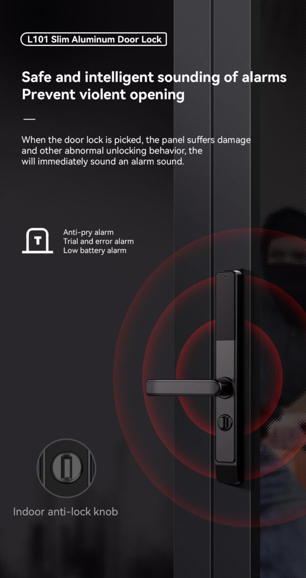 L101 Ultra-slim Aluminum Door Smart Lock - Image 11