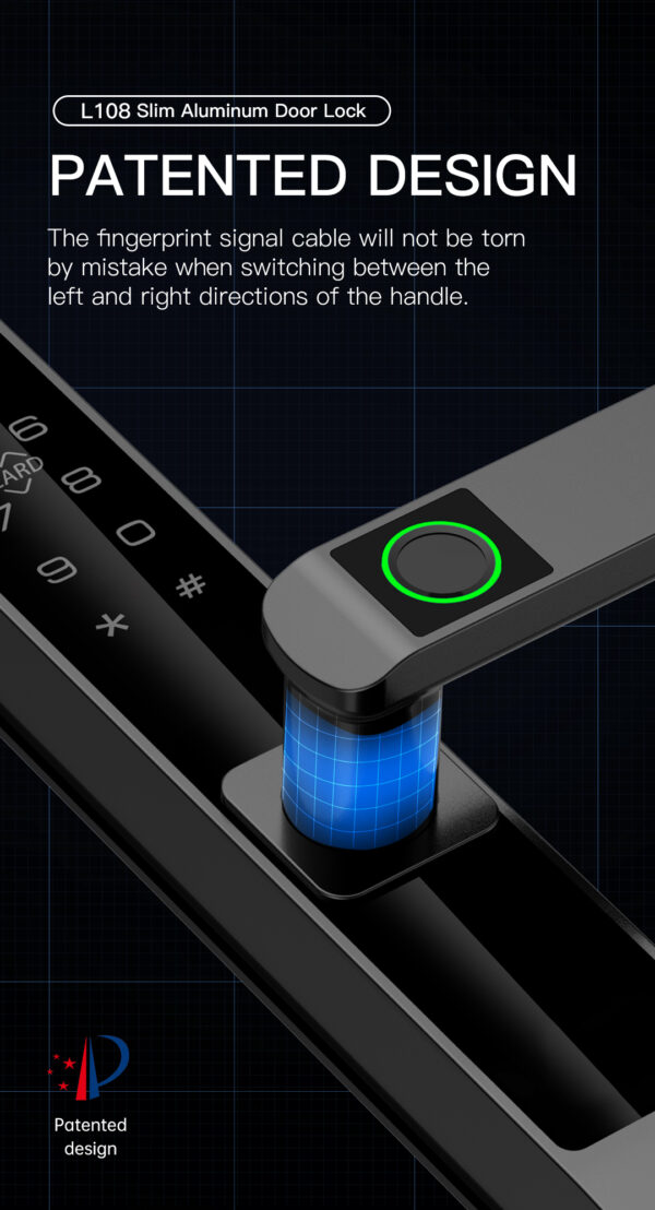 L108 Slim Aluminum Door Lock - Image 6