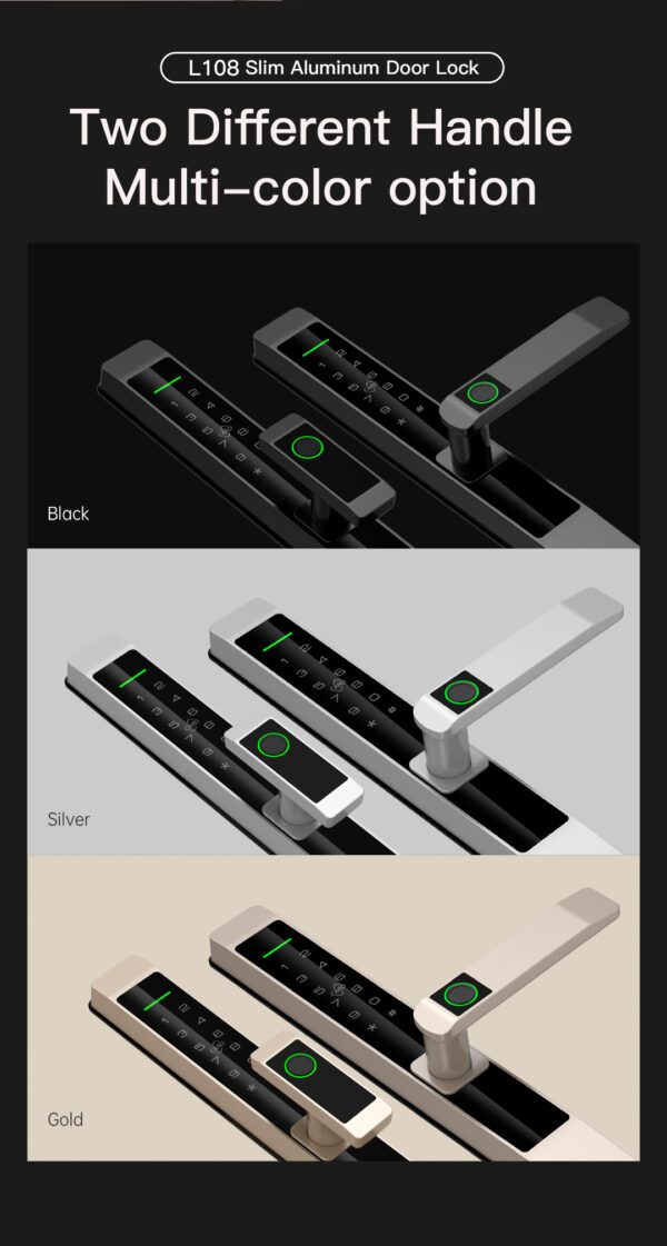 L108 Slim Aluminum Door Lock - Image 14