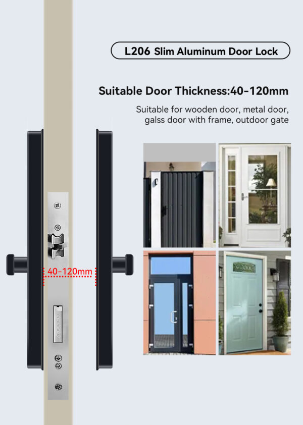 L206 Slim Aluminum Door Lock - Image 5