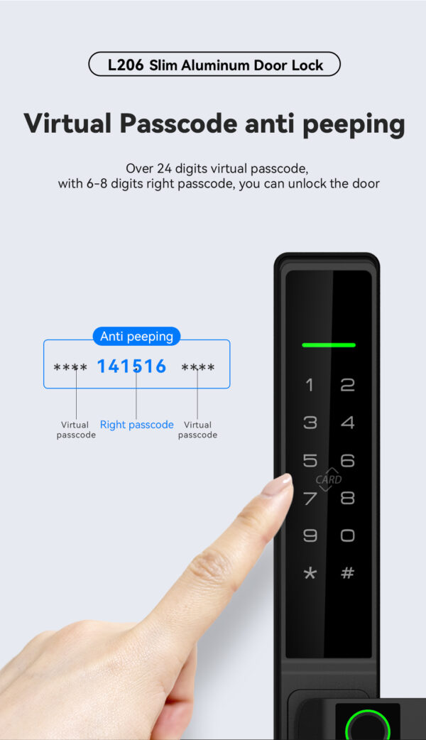 L206 Slim Aluminum Door Lock - Image 14