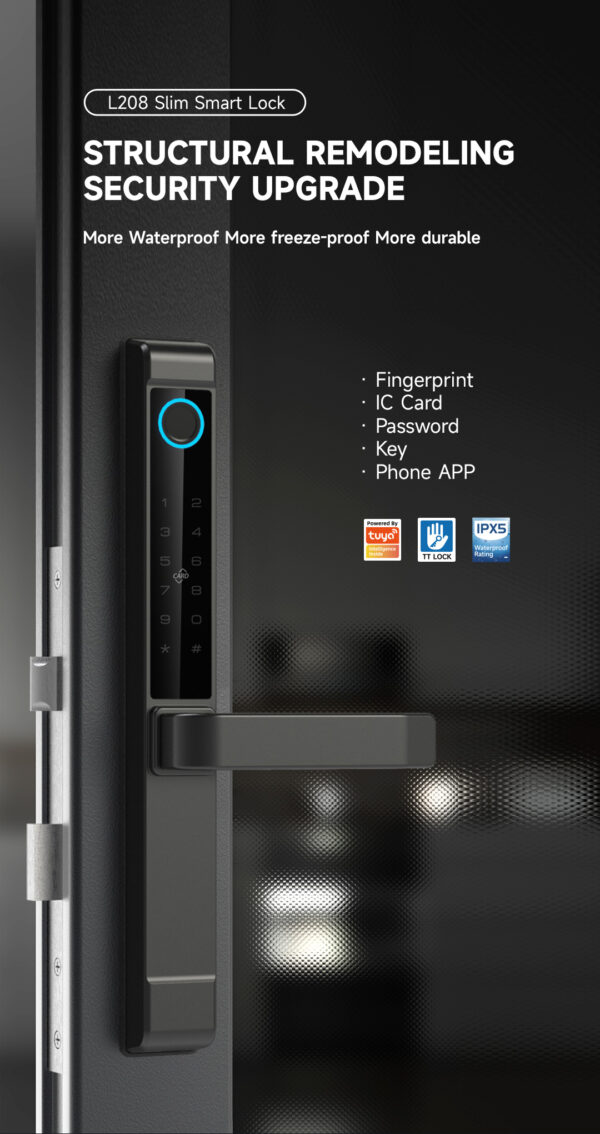 L208 Slim Aluminum Smart Lock - Image 2